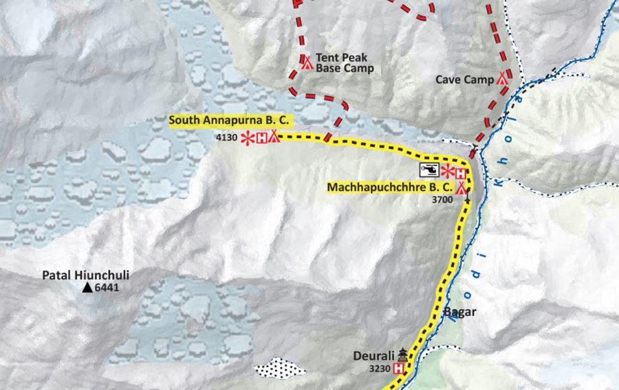 Annapurna Base Camp Trek Annapurna base camp trek map