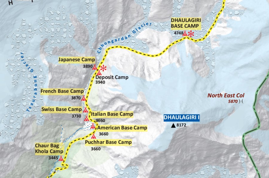Dhaulagiri Circuit Trek dhaulagiri circuit trek map