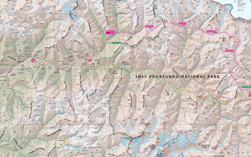 Dolpo Rara Traverse Trek dolpo region trek map