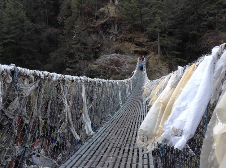 25 Things To Do During Everest Base Camp Trek Buy a blessing scarf (Khada) and tie it on the suspension bridge you pass by