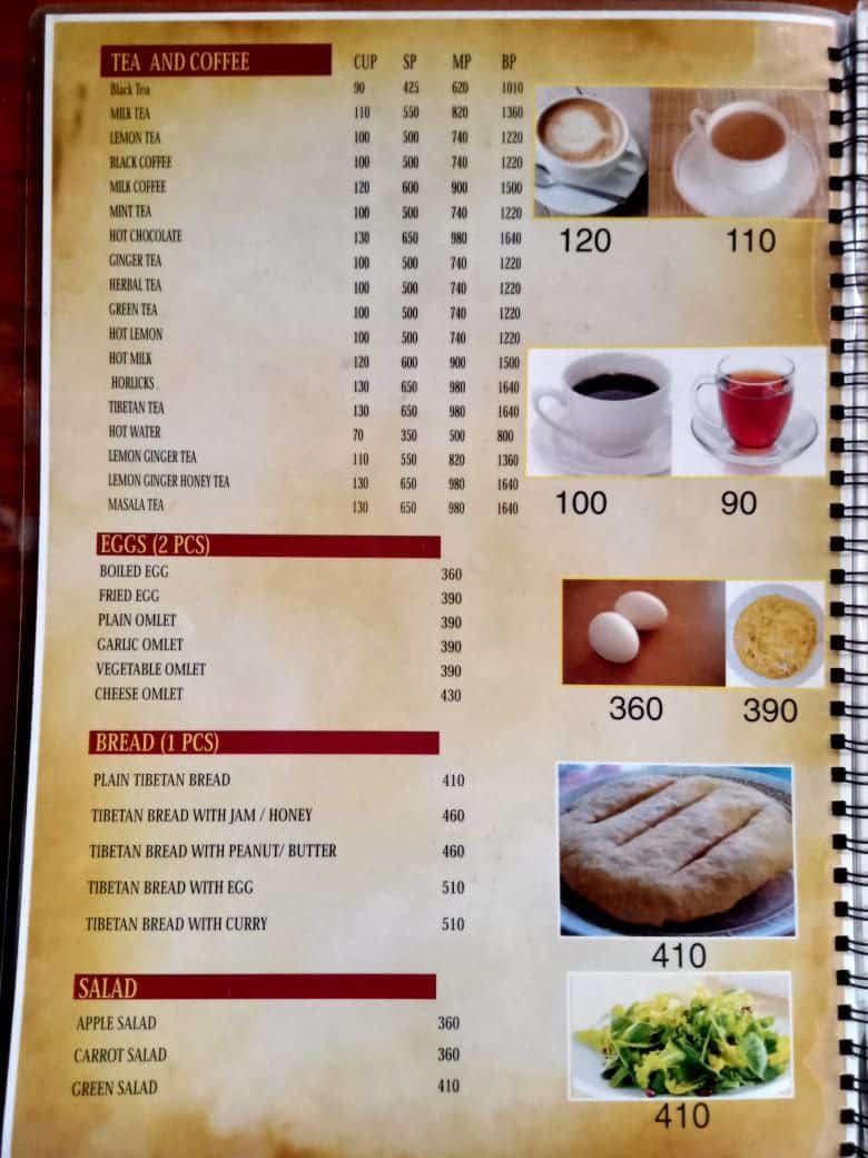 Manaslu Trek Food food menu