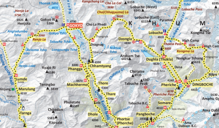 Gokyo Lake Trek Gokyo Lake Trek Map