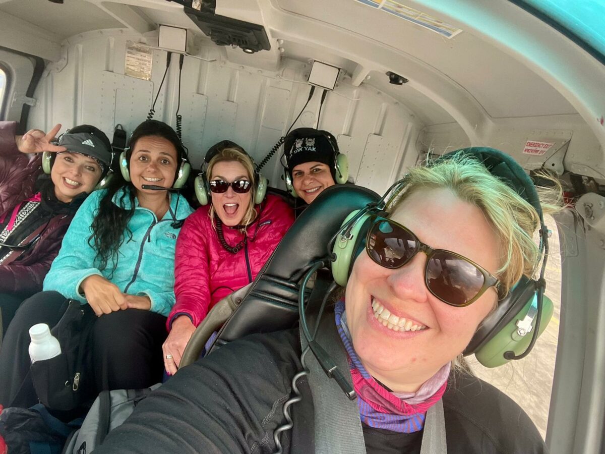 Inside Helicopter to Everest Base Camp