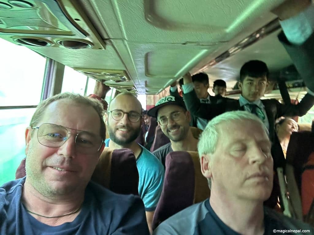 How much does it cost to trek the Manaslu Circuit? Inside the local bus to Soti Khola
