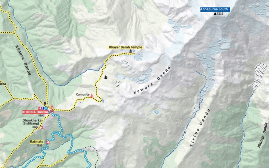 Khopra Ridge Trek khopra ridge trek map