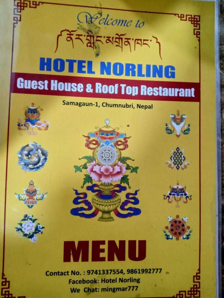 Manaslu Trek Food manaslu food menu