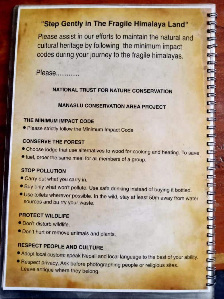 Manaslu Trek Food manaslu trekking food menu