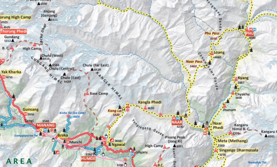 Nar Phu Valley Trek nar phu valley trek map