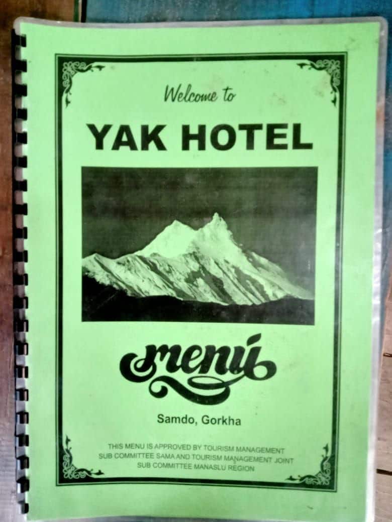 Manaslu Trek Food Samdo