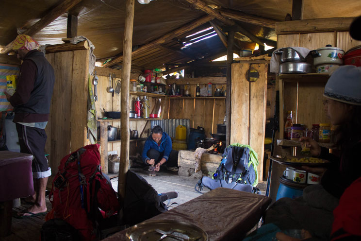 Kanchenjunga Circuit North To South Trek Report May 2016 sele le hotel kitchen kanchenjunga